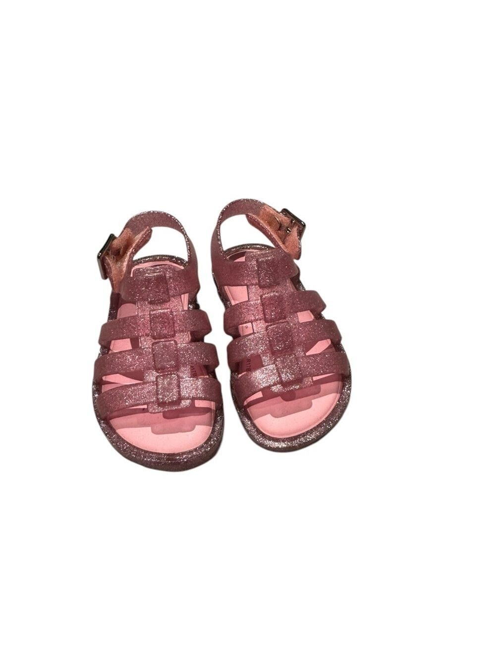 MINI MELISSA Sparkly Pink Jelly Kids Sandals - size 5C
